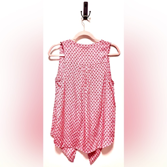 Joie Button Down Tank Top, Red/White Geo Print (Size Medium) *NWOT*BRAND NEW!🎁* - Picture 6 of 10